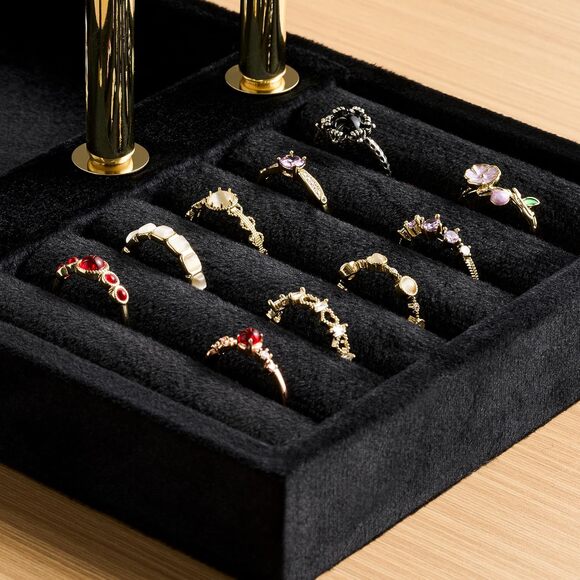 Jewelry Organizer Women Black 3 Tier Velvet Bracelet Watch Display Stand - Picture 5 of 7